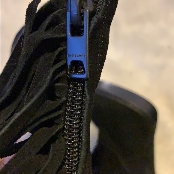 Burberry Runway Nadie Fringe Black Booties - Picture 5 of 7